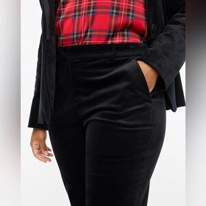 J. Crew Factory Black Velvet Trousers